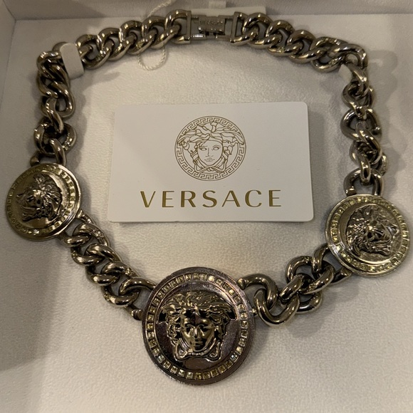 Versace Medusa chain necklace authentic in silver - Picture 2 of 7